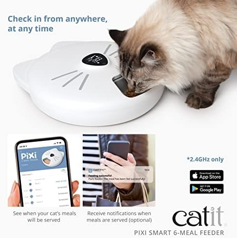 White six meal smart cat feeder — photo 4