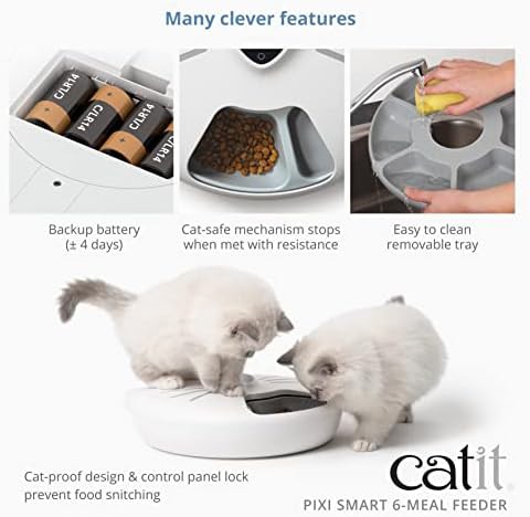 White six meal smart cat feeder — photo 5