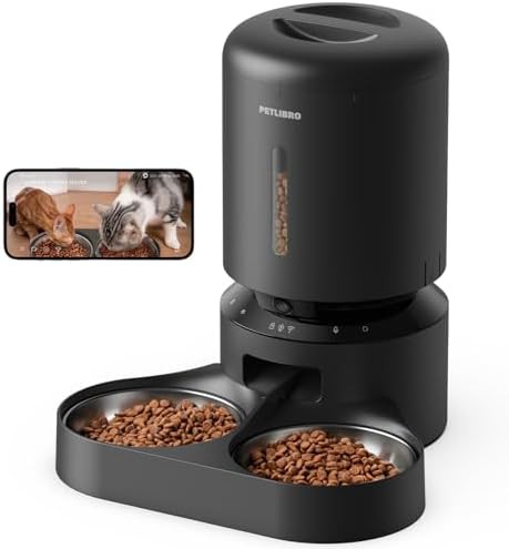 Black 5L dual tray camera feeder