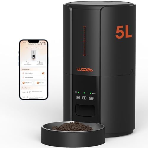 Black five liter WiFi voice feeder