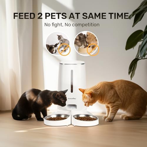 Double bowl wifi feeder for multiple pets — photo 4