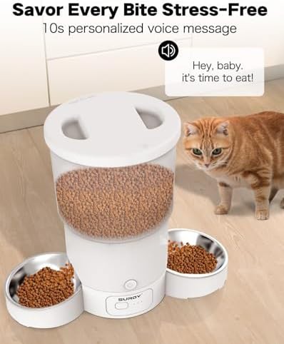 White five liter feeder for two cats — photo 5