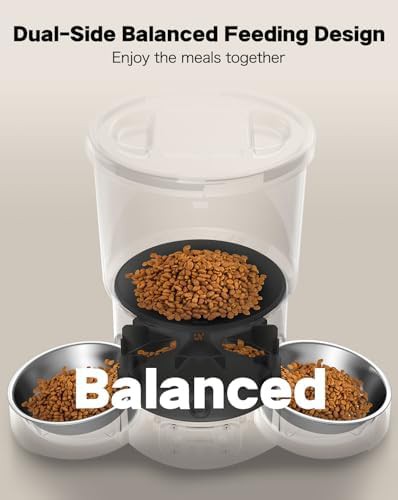 Black five liter feeder for two cats — photo 4