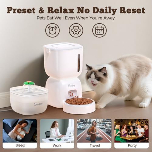 Timed food and water dispenser set — photo 3