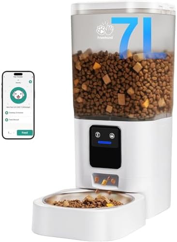 Smart app controlled 7 liter pet food dispenser