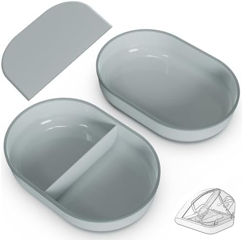 Grey bowl and mat accessory set