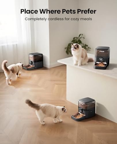 Black cordless wifi feeder with battery backup — photo 3