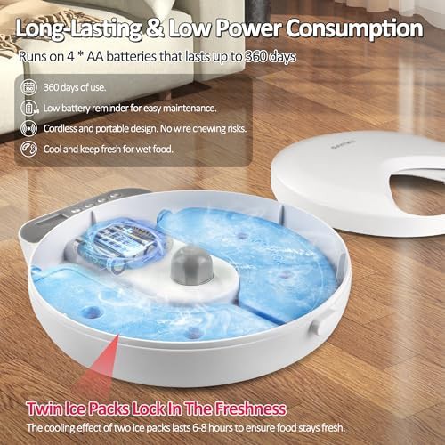 Battery operated wet food pet feeder — photo 3