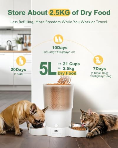 Automatic 5L feeder for two cats — photo 4