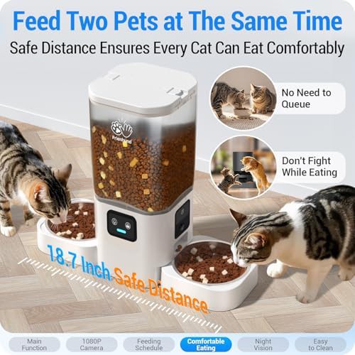 Dual cat feeder with two cameras and WiFi — photo 5