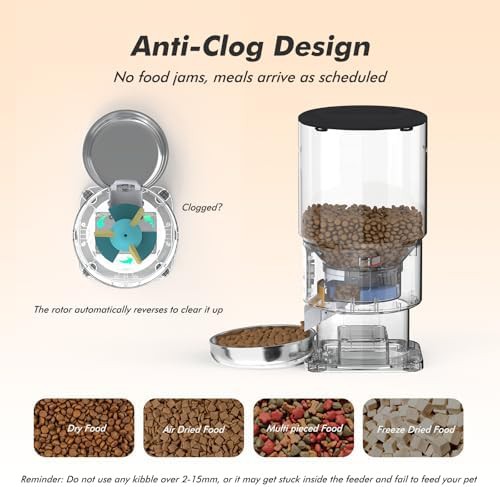 Anti clog five liter dry food dispenser — photo 5