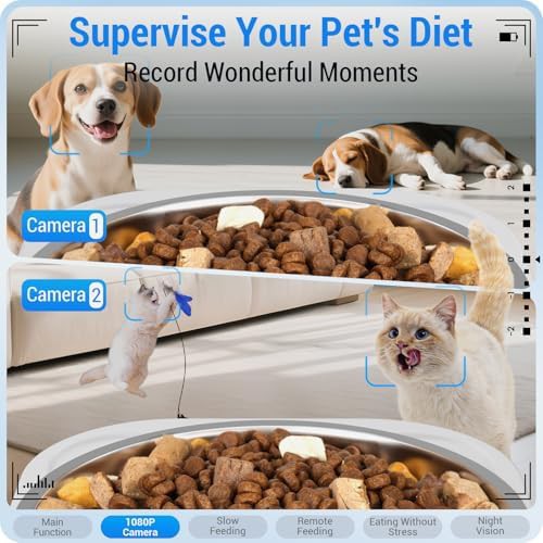 Stainless steel dual bowl feeder with two cameras — photo 3