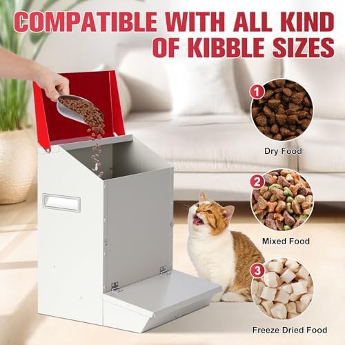 Large outdoor gravity feeder for two cats — photo 5