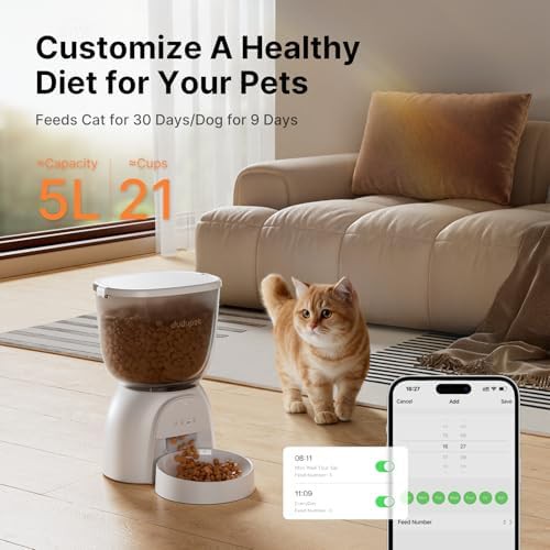 Timed dry food dispenser with wifi control — photo 3