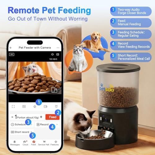 WiFi dry food dispenser with camera — photo 4