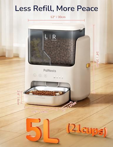 Five liter dual chamber cat feeder — photo 3