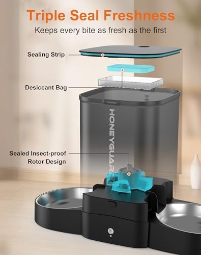 Black WiFi feeder with dual bowls — photo 4