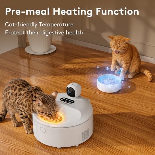 Refrigerated white wet food dispenser with camera — photo 3