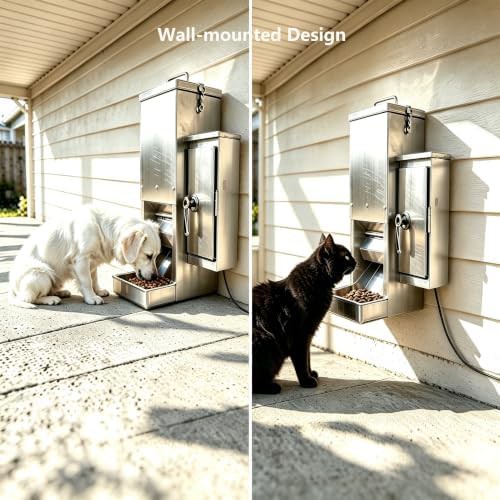 Wall mounted outdoor automatic pet feeder — photo 5