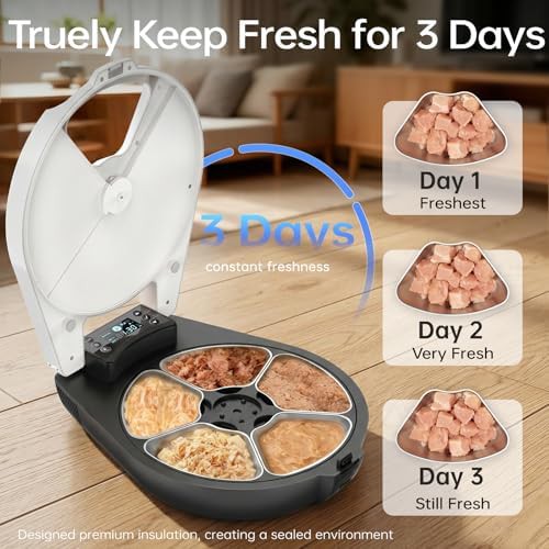 Indoor refrigerated five meal wet food dispenser — photo 3